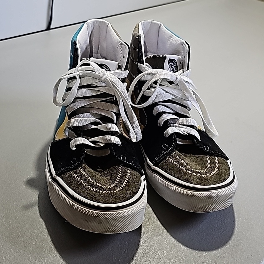 Vans multicolored men's size 7.5 women's size 9 shoes - Picture 2 of 6